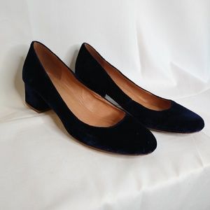 Madewell Blue Velvet Pump